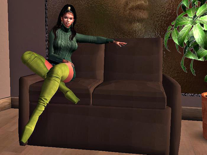 Second Life Marketplace Loveseat Sofa (leather)